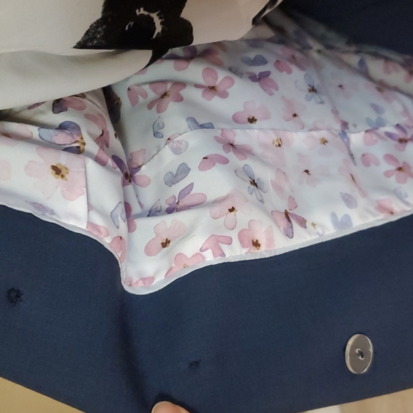 Tristan size 8 navy blue suit set blazer pencil skirt - Picture 6 of 6